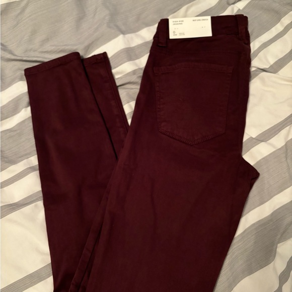 American Eagle wine red jeggings - Picture 2 of 5